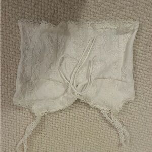 Edikted White Lace Crop Top